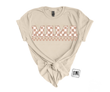 Load image into Gallery viewer, Checkered Name Tee: MAMA- Adult