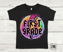 Load image into Gallery viewer, Tie Dye Lightning Teacher & Grades- All Sizes