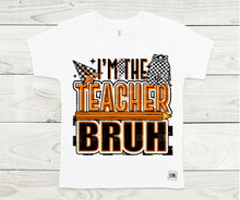 Load image into Gallery viewer, Orange & Black Checkered Teacher and Grades- All Sizes