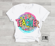 Load image into Gallery viewer, Rainbow Circle Teacher & Grades- All Sizes
