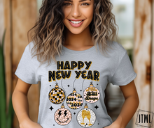 Load image into Gallery viewer, Happy New Year With Ornaments- All Sizes
