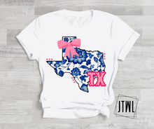 Load image into Gallery viewer, Floral Texas- All Sizes: Choose Your Tee Color