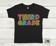 Load image into Gallery viewer, Rainbow Leopard Teacher & Grades- All Sizes