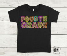 Load image into Gallery viewer, Rainbow Leopard Teacher & Grades- All Sizes