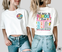 Load image into Gallery viewer, Back To School Tour: Front & Back- Adult