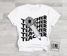 Load image into Gallery viewer, Teacher: Stacked With Pencil- Adult