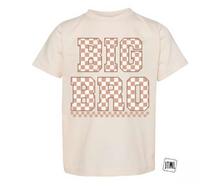 Load image into Gallery viewer, Checkered Name Tee: BIG BRO- All Sizes
