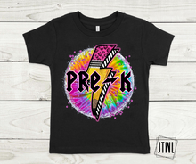 Load image into Gallery viewer, Tie Dye Lightning Teacher & Grades- All Sizes