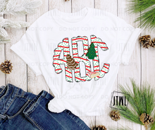 Load image into Gallery viewer, Custom Christmas Tree Cake Name + Monogram- All Sizes