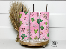 Load image into Gallery viewer, 20 oz Pink Cacti Tumbler