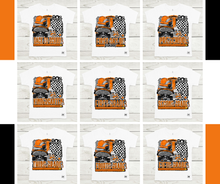 Load image into Gallery viewer, Orange & Black Checkered Teacher and Grades- All Sizes