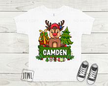Load image into Gallery viewer, Custom Reindeer Name Tees- Infant/ Toddler/ Youth