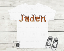 Load image into Gallery viewer, Custom Reindeer Name + Monogram- All Sizes