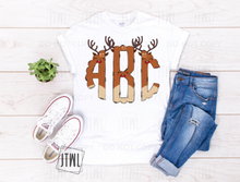Load image into Gallery viewer, Custom Reindeer Name + Monogram- All Sizes