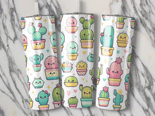 Load image into Gallery viewer, 20 oz Kawaii Cactus Tumbler