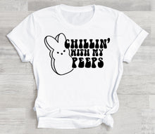Load image into Gallery viewer, Chillin' With My Peeps- Adult (choose your favorite color tee)