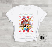 Load image into Gallery viewer, Christmas Princesses DTF- All Sizes