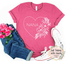 Load image into Gallery viewer, Nana Floral Heart- Adult