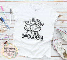 Load image into Gallery viewer, Little Lovebug Coloring Tee- Toddler/Youth (INCLUDES MARKERS!!)