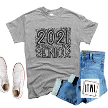 Load image into Gallery viewer, Senior 2021 Word Art- Black Print