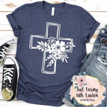 Load image into Gallery viewer, Floral Cross- Adult