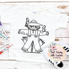 Load image into Gallery viewer, Scarecrow Coloring Tee- Toddler/Youth