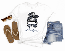 Load image into Gallery viewer, Cowboys- White Tee