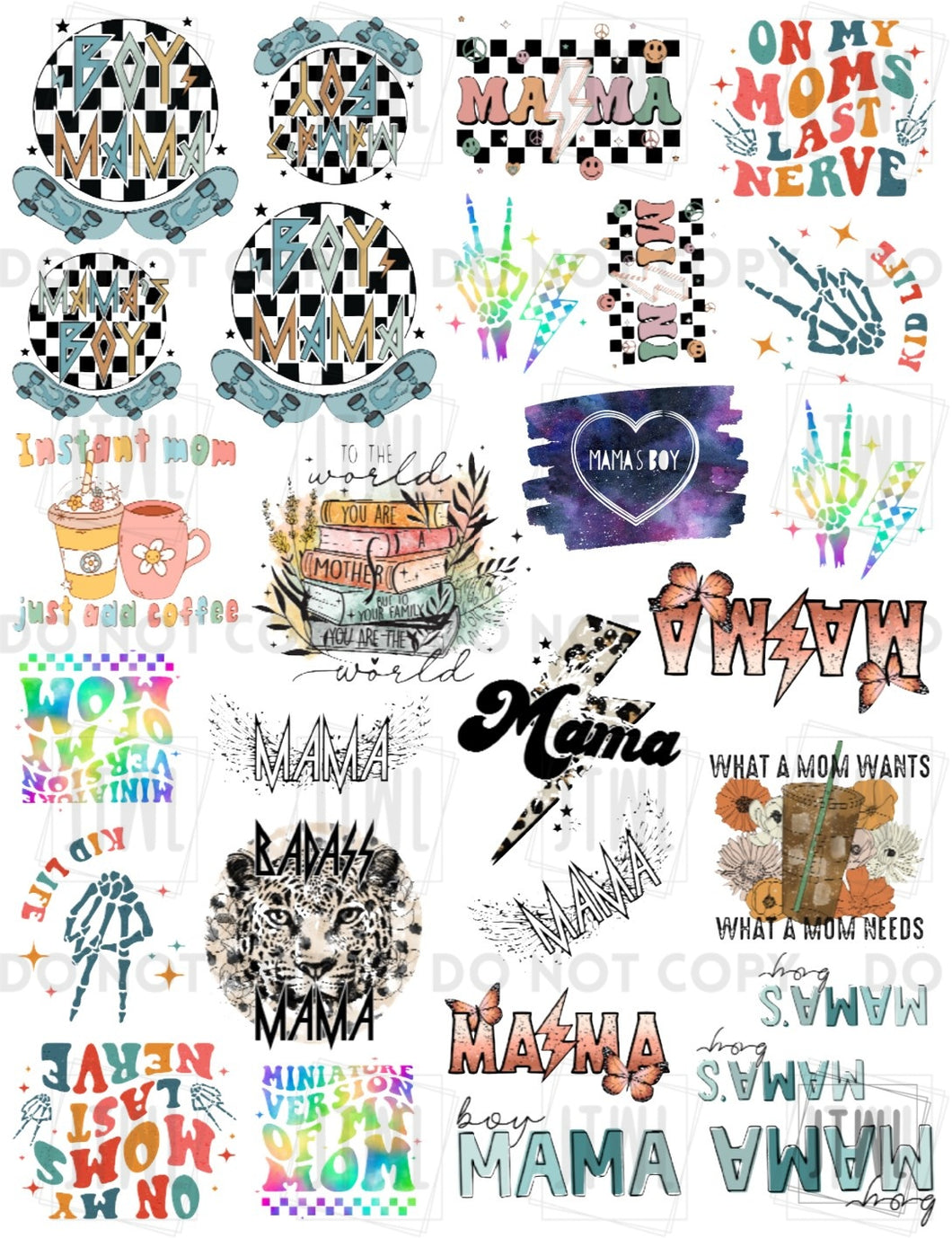 NEW! Temporary Tattoo Set Sheets- Choose: Boy Mom, Girl Mom or Mom Of Both