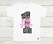 Load image into Gallery viewer, Rainbow &amp; Black Leopard Teacher and Grades- All Sizes
