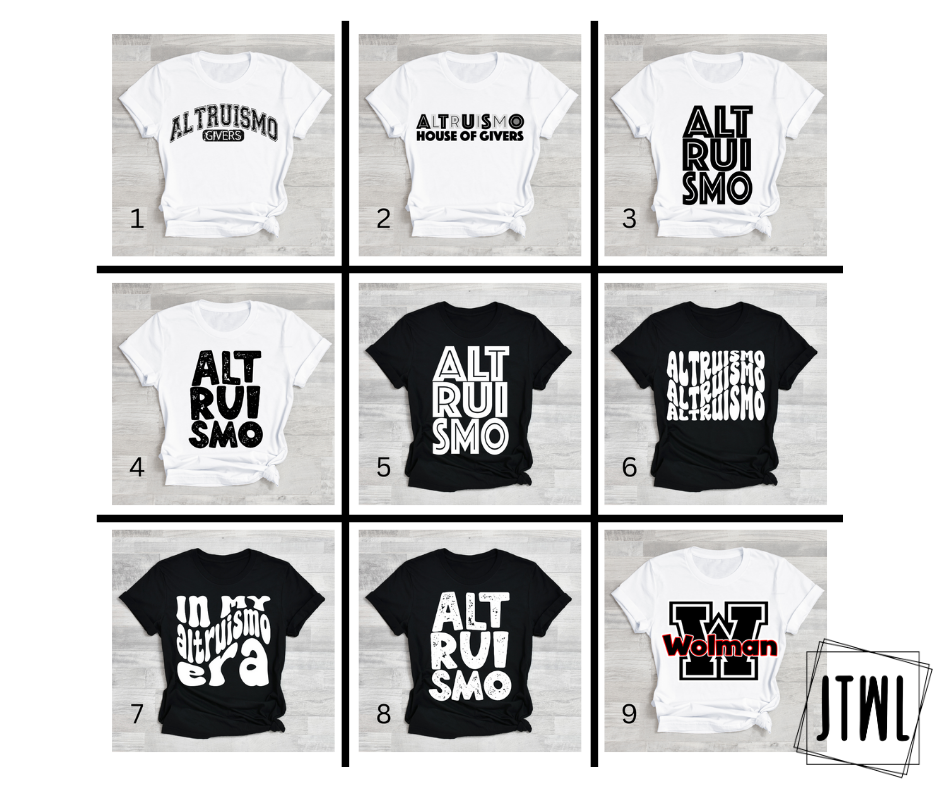House of Altruismo: Choose Your Design- All Sizes