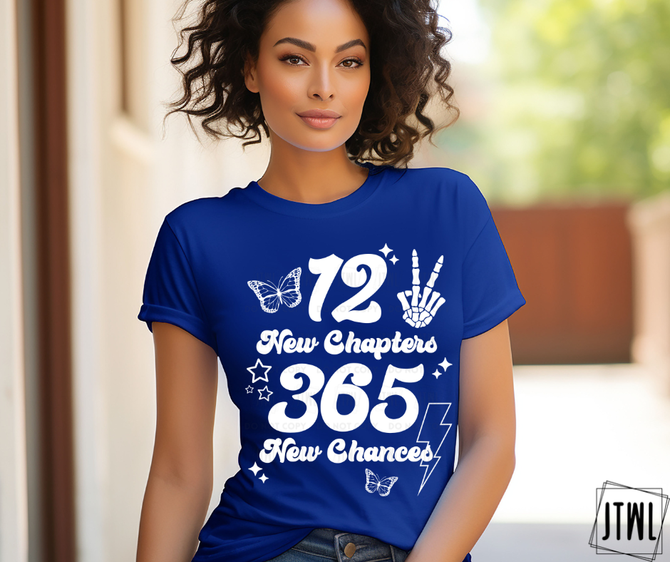 12 New Chapters, 365 New Chances; Multiple Color Options!- All Sizes