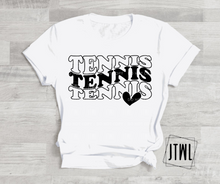 Load image into Gallery viewer, Stacked Tennis With Heart
