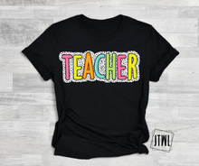 Load image into Gallery viewer, Rainbow Dalmatian Teacher &amp; Grades- All Sizes
