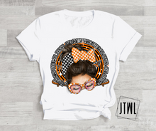 Load image into Gallery viewer, Orange &amp; Black Checkered Teacher and Grades- All Sizes
