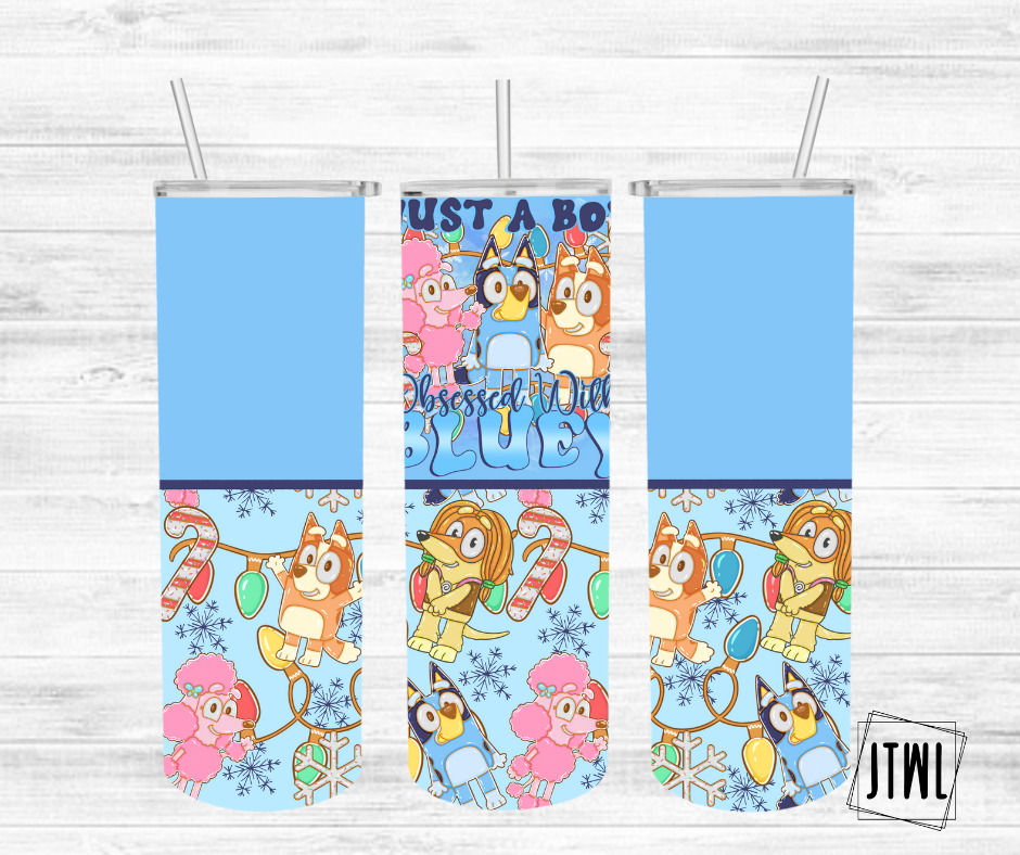 Blue Dog Christmas (boy) 20 oz Tumbler