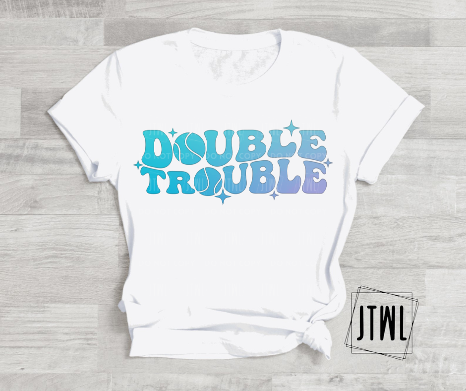 Double Trouble: Blue Gradient
