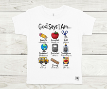 Load image into Gallery viewer, God Says I Am: Choose Handsome or Beautiful- All Sizes
