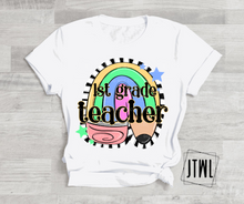 Load image into Gallery viewer, Teacher Neon Pencil Rainbow- Adult
