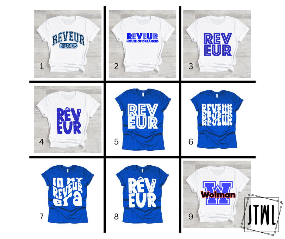 House of Reveur: Choose Your Design- All Sizes