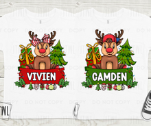 Load image into Gallery viewer, Custom Reindeer Name Tees- Infant/ Toddler/ Youth
