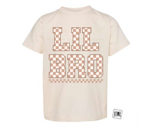 Load image into Gallery viewer, Checkered Tee: LIL BRO- All Sizes
