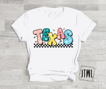 Load image into Gallery viewer, Retro Texas- All Sizes: Choose Your Tee Color
