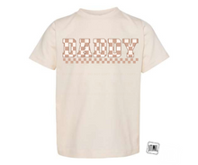 Load image into Gallery viewer, Checkered Name Tee: DADDY- Adult
