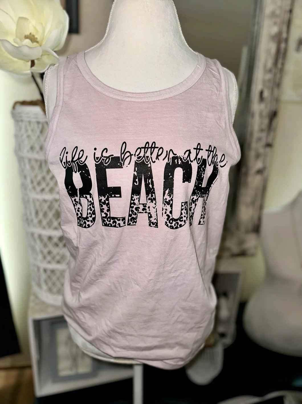 FINAL SALE: Life Is Better At The Beach Tank- Adult 2XL
