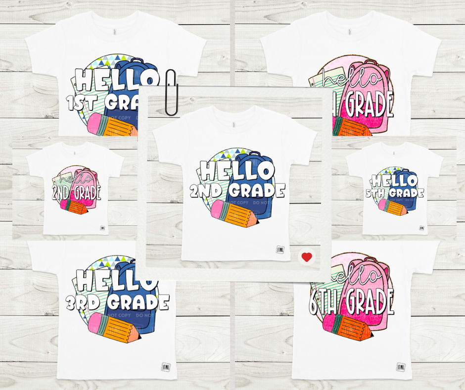 Blue or Pink Backpacks- All Sizes