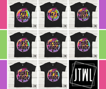 Load image into Gallery viewer, Tie Dye Lightning Teacher &amp; Grades- All Sizes
