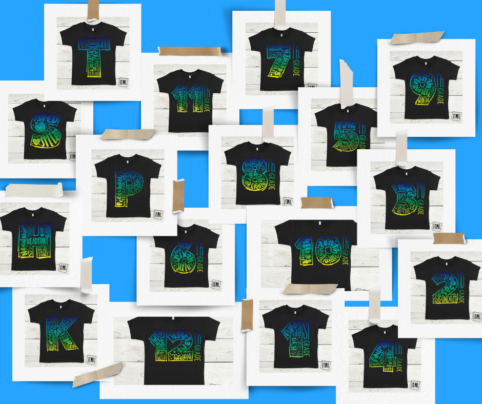 Gradient Teacher & Grades- All Sizes