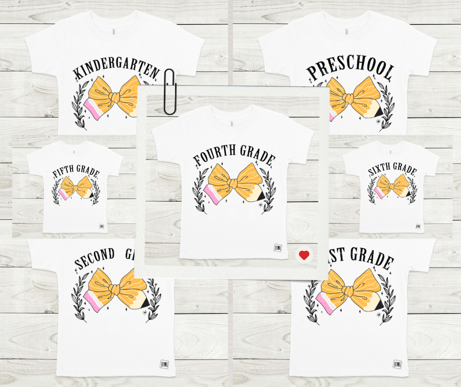 Pencil Bow Grades- All Sizes