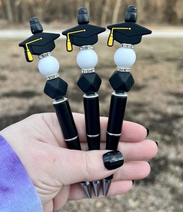 Graduation Cap Beaded Pen