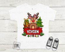 Load image into Gallery viewer, Custom Reindeer Name Tees- Infant/ Toddler/ Youth
